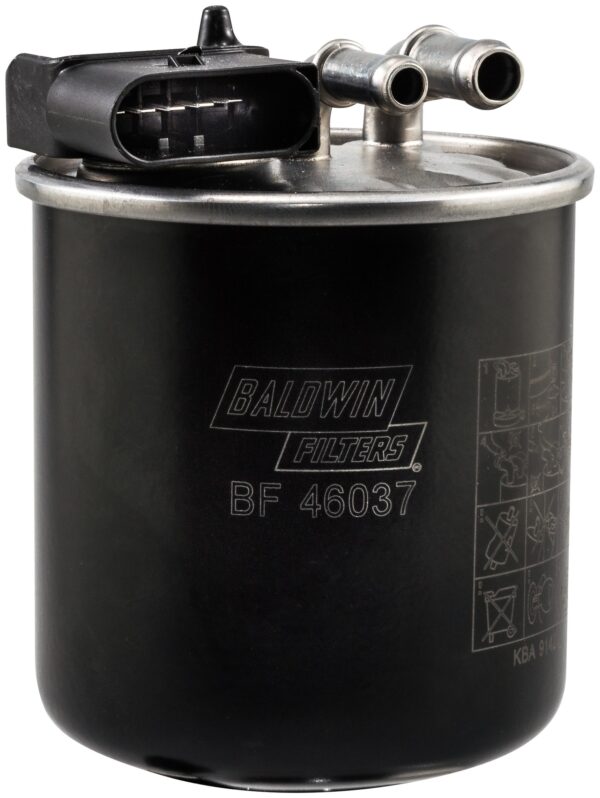 Baldwin BAL-BF46037 In-Line Fuel Filter w/Plastic Connector