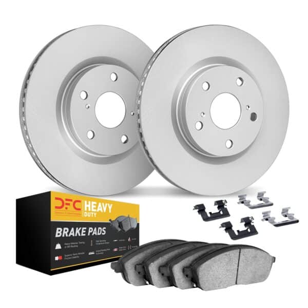 Dynamic Friction DYN-4212-40130 DFC GEOSPEC Coated Rotor- HD Brake Pad - Hardware