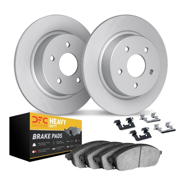 Dynamic Friction DYN-4212-99152 DFC GEOSPEC Coated Rotor- HD Brake Pad - Hardware