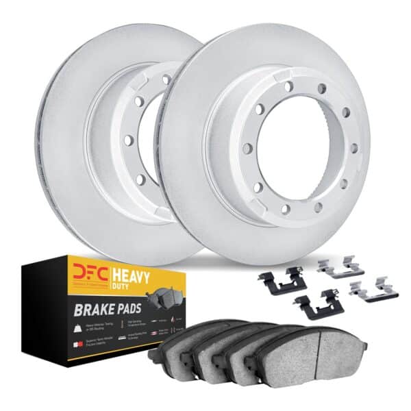 Dynamic Friction DYN-4212-99230 DFC GEOSPEC Coated Rotor- HD Brake Pad - Hardware