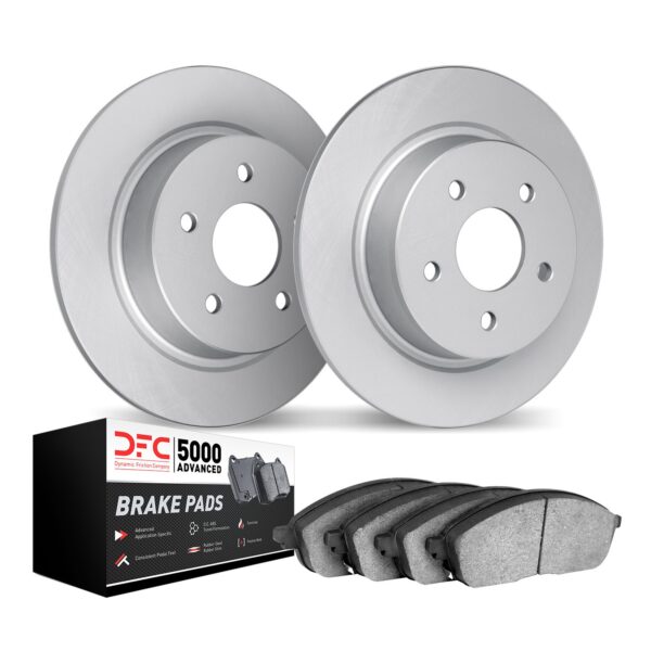 Dynamic Friction DYN-4502-74090 DFC GEOSPEC Rotors with 5000 Brake Pads