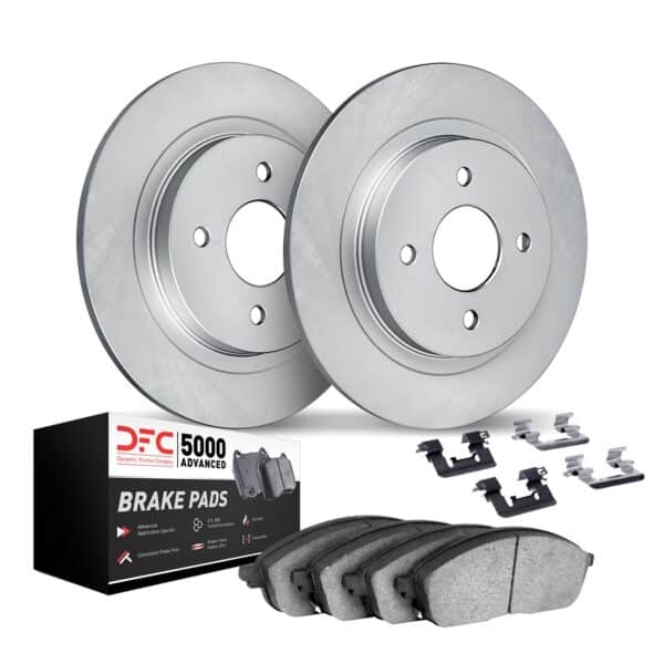 Dynamic Friction DYN-4512-03162 DFC GEOSPEC Coated Rotors with 5000 Brake Pads - Ceramic and Hardware