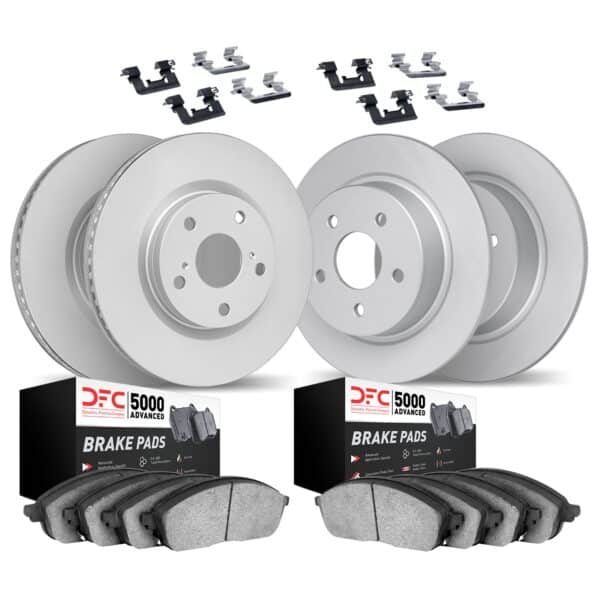 Dynamic Friction DYN-4514-03005 DFC GEOSPEC Coated Rotors with 5000 Brake Pads - Ceramic and Hardware