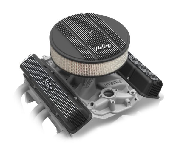 Holley 120-152 Holley Air Clnr  Finned  W/14x3 Paper Fltr  Blk (120152)