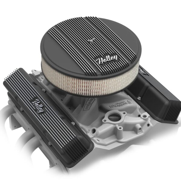 Holley 120-152 Holley Air Clnr  Finned  W/14x3 Paper Fltr  Blk (120152)