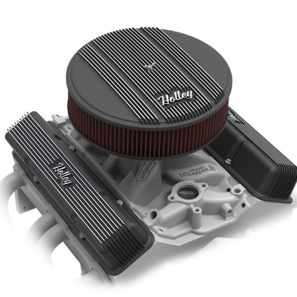 Holley 120-153 Holley Air Clnr  Finned  W/14x3 Premium Fltr  Blk (120153)