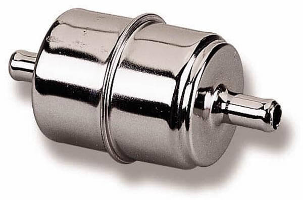 Holley 162-524 Chrome Fuel Filter (5/16in. Hose (162524)