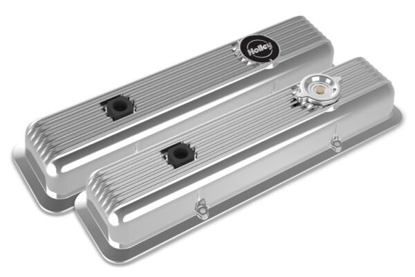 Holley 241-137 Sbc Muscle Series Valve Covers Finned Polished (241137)