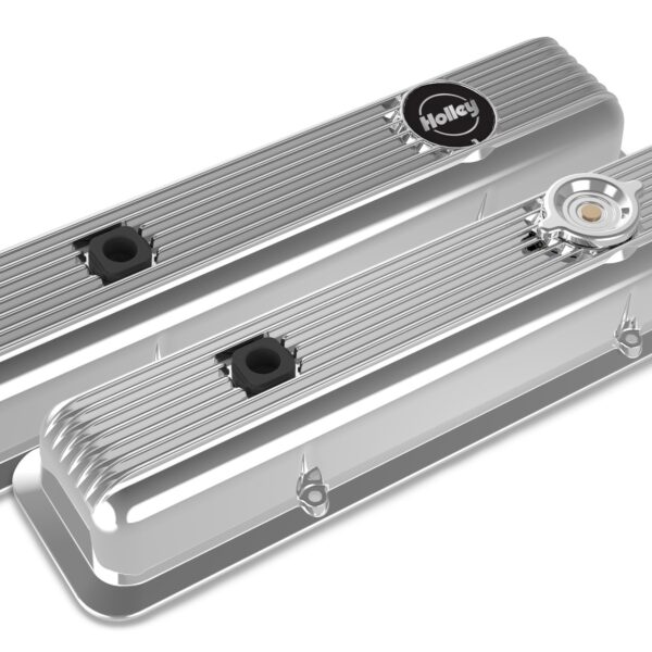 Holley 241-137 Sbc Muscle Series Valve Covers Finned Polished (241137)