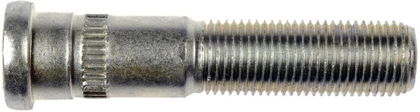 DOR-610-233 9/16-18 Serrated Wheel Stud - 0.625 In. Knurl, 2-25/32 In. Length