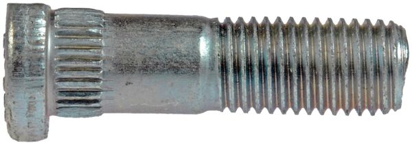 DOR-610-309 M12-1.50 Serrated Wheel Stud With Clip Head - 13.06mm Knurl, 42.5mm Length