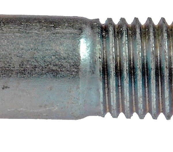 DOR-610-309 M12-1.50 Serrated Wheel Stud With Clip Head - 13.06mm Knurl, 42.5mm Length