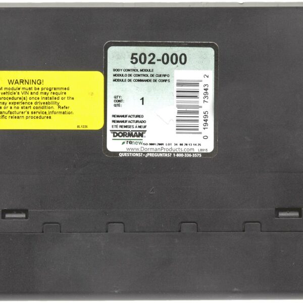 Dorman DOR-502-000 Remanufactured Body Control Module