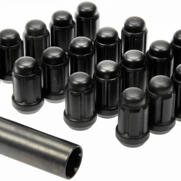Dorman DOR-711-255C Matte Black Spline Drive Lock Set 1/2-20