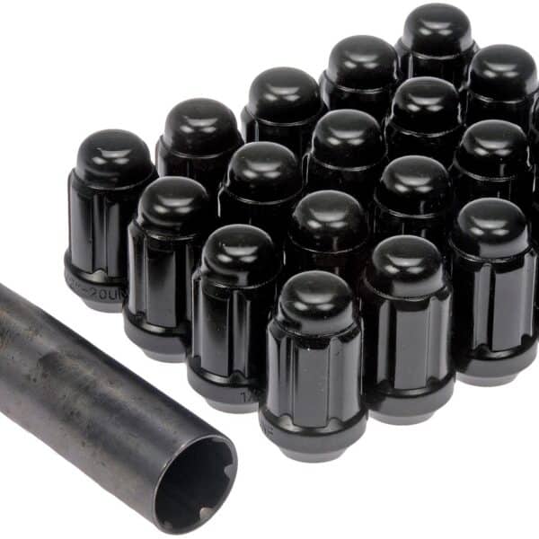 Dorman DOR-711-256 Black Chrome Spline Drive Lock Set 1/2-20