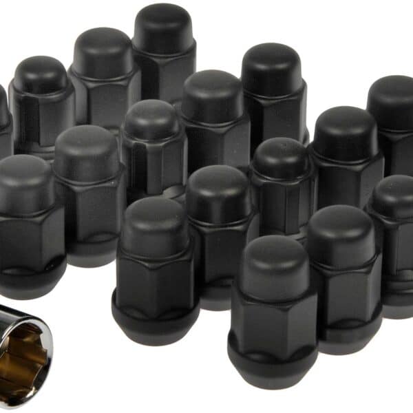 Dorman DOR-711-335C Matte Black Acorn Nut Lock Set M12-1.50