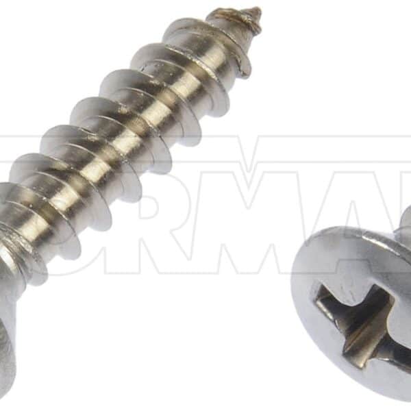 Dorman DOR-784-115D Self Tapping Screws - Stainless Steel - Oval Head - No.8 X 1/2 In., 3/4 In.