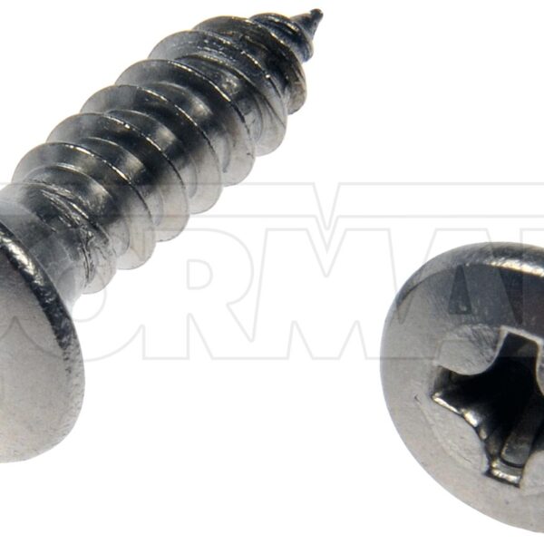 Dorman DOR-784-140D Self Tapping Screws - Stainless Steel - Oval Head - No.10 X 1/2 In., 3/4 In.
