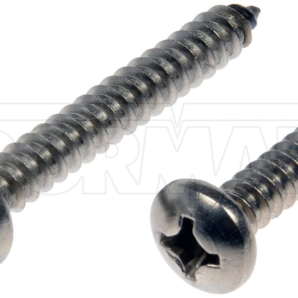 Dorman DOR-784-170D Self Tapping Screws - Stainless Steel - Pan Head - No.12 X 1 In., 1-1/2 In.