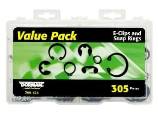 Dorman DOR-799-323 E-Clips/Snap Rings Value Pack- 16 Sku's- 305 Pieces