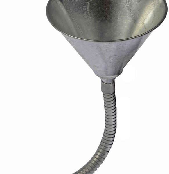 Dorman DOR-9-785 5-1/2 In Diameter Steel Flexible Neck Funnel with 1/2 In ID; No.80 Mesh Screen