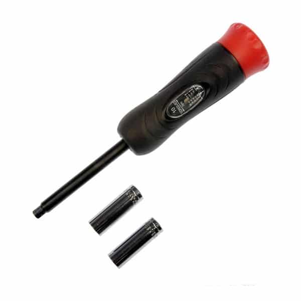 Dorman DOR-974-502 1/4 In. Adjustable Torque Driver w/11 and 12 mm Sockets, 6 Bits, Adaptor in Case