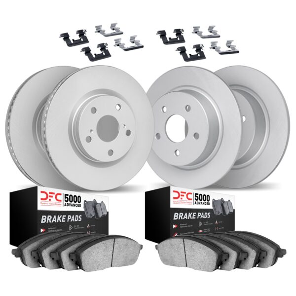 DYN-4514-59025 DFC GEOSPEC Coated Rotors with 5000 Brake Pads - Ceramic and Hardware