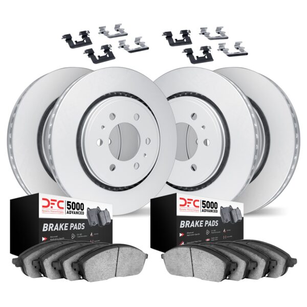 DYN-4514-67023 DFC GEOSPEC Coated Rotors with 5000 Brake Pads - Ceramic and Hardware
