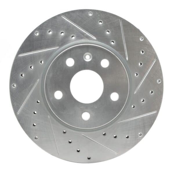 DYN-631-45016R DFC Brake Rotor - Drilled and Slotted - Silver