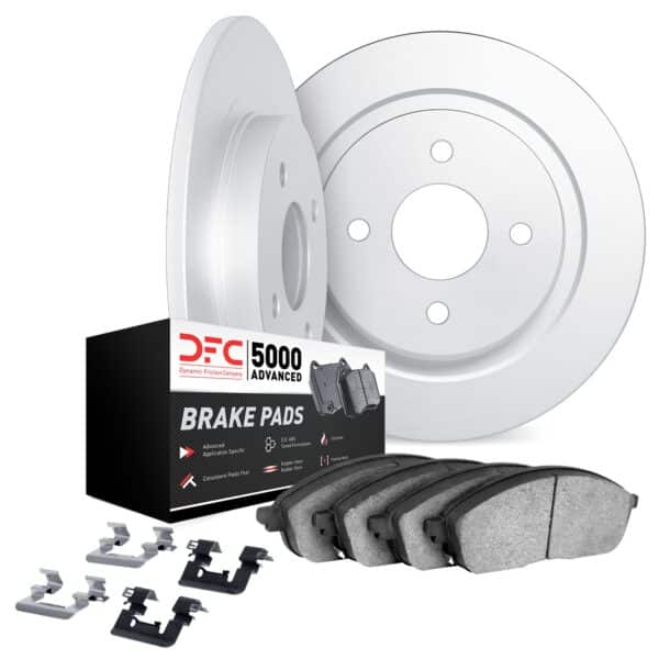 DYN-6512-07018 DFC Brake Rotor with 5000 Brake Pads and Hardware Kit