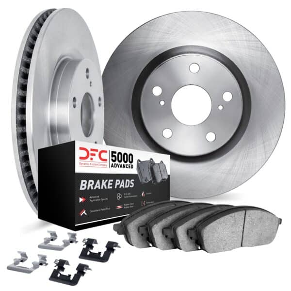 DYN-6512-11197 DFC Brake Rotor with 5000 Brake Pads and Hardware Kit