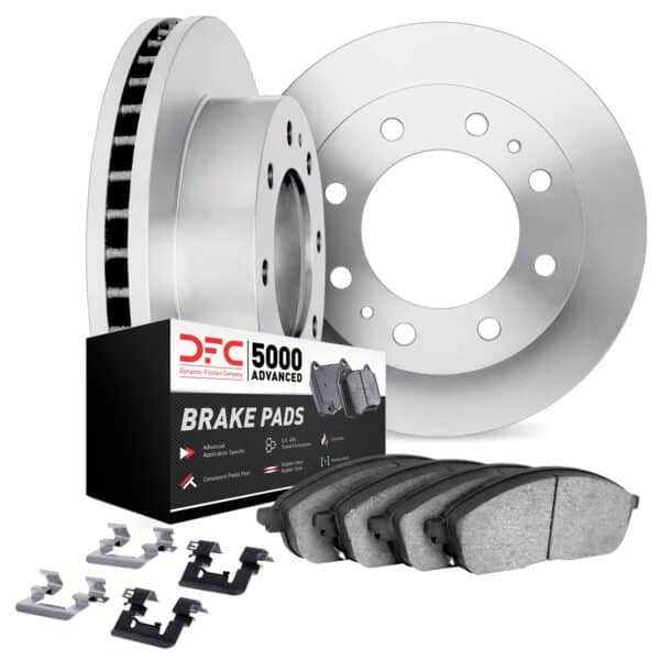 DYN-6512-40487 DFC Brake Rotor with 5000 Brake Pads and Hardware Kit
