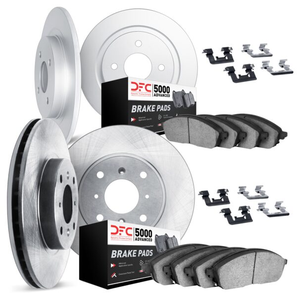 DYN-6514-03050 DFC Brake Rotor with 5000 Brake Pads and Hardware Kit