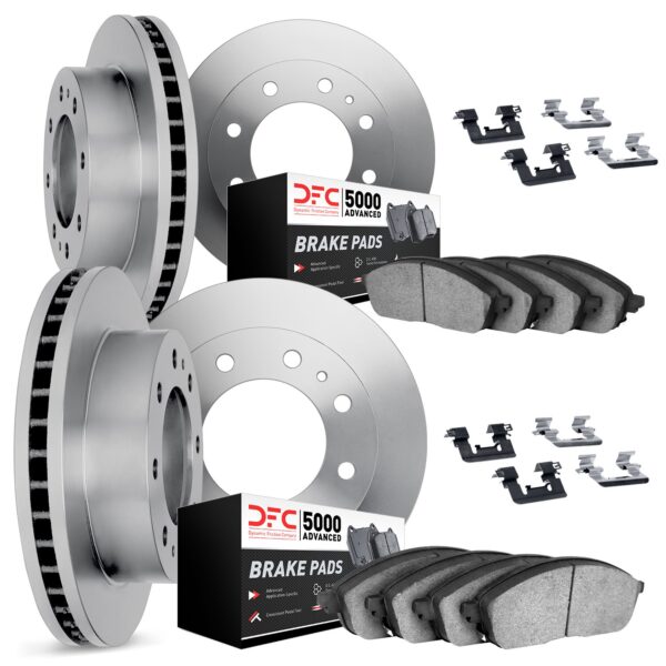 DYN-6514-48014 DFC Brake Rotor with 5000 Brake Pads and Hardware Kit