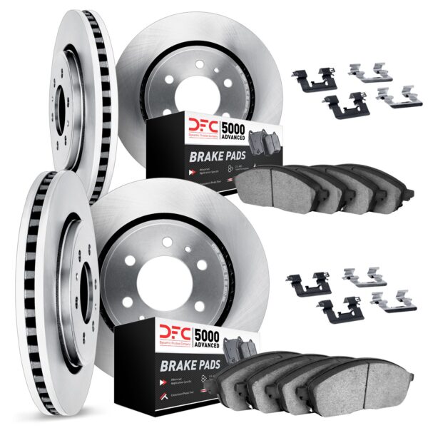 DYN-6514-54039 DFC Brake Rotor with 5000 Brake Pads and Hardware Kit