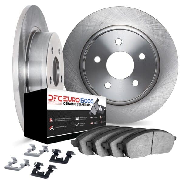 DYN-6612-27147 DFC Rotors with EURO 5000 Ceramic Brake Pads includes Hardware
