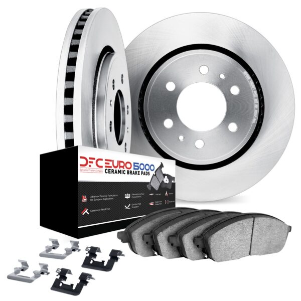 DYN-6612-48003 DFC Rotors with EURO 5000 Ceramic Brake Pads includes Hardware