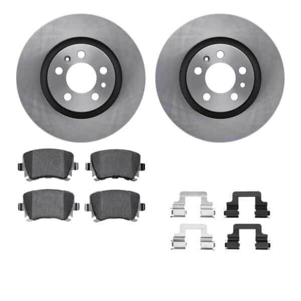 DYN-6612-74147 DFC Rotors with EURO 5000 Ceramic Brake Pads includes Hardware