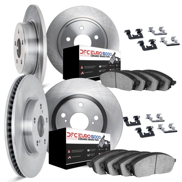 DYN-6614-11736 DFC Rotors with EURO 5000 Ceramic Brake Pads includes Hardware
