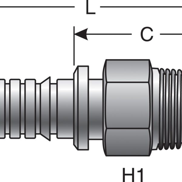 Gates G201001616 Male Pipe (NPTF - 30 Cone Seat) (GlobalSpiral)