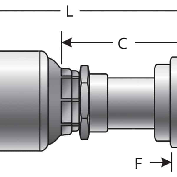 Gates G253001212 Code 61 O-Ring Flange (MegaCrimp)