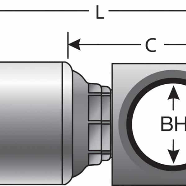 Gates G258500606 International Thread British Std Pipe Banjo (MegaCrimp)