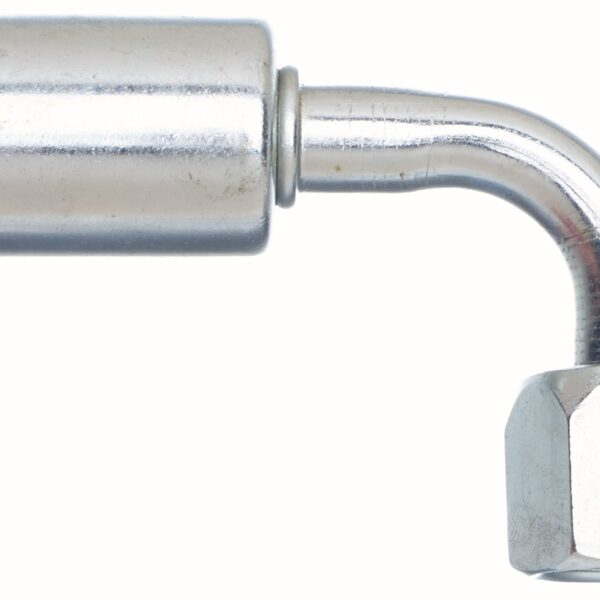 Gates G452051008 Female SAE 45 Flare Swivel - 90 Bent Tube - Aluminum (PolarSeal ACA)
