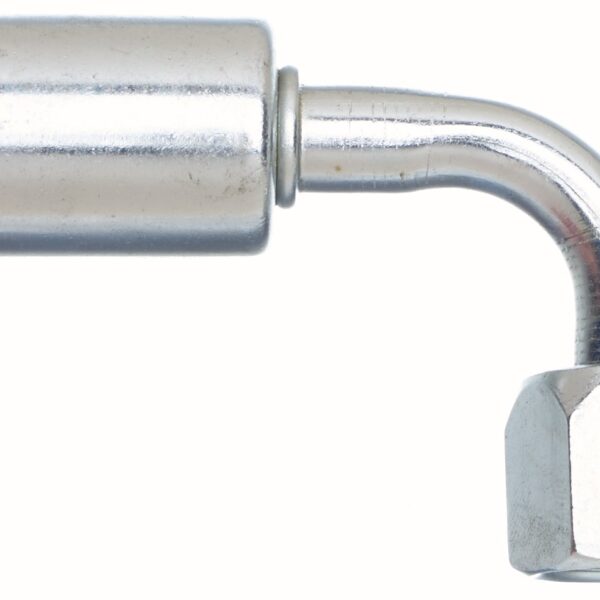 Gates G452051210 Female SAE 45 Flare Swivel - 90 Bent Tube - Aluminum (PolarSeal ACA)