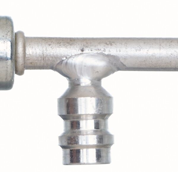 Gates G455801010 Male SAE Tube O-Ring Nut Swivel with R134a Svc Port-Aluminum (PolarSeal ACA)