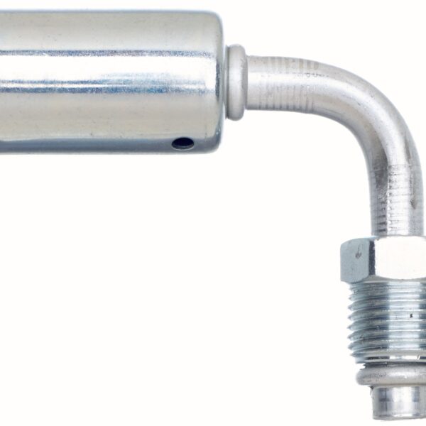 Gates G455851210 Male SAE Tube O-Ring Nut - 90 Bent Tube - Aluminum (PolarSeal ACA)