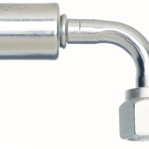 Gates G455920606S Female SAE Tube O-Ring Nut Swivel - 90 Bent Tube - Steel (PolarSeal ACA)