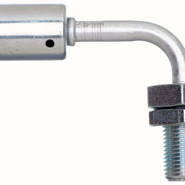 Gates G456021010 Male Inverted O-Ring Bulkhead - 90 Bent Tube - Aluminum (PolarSeal ACA)