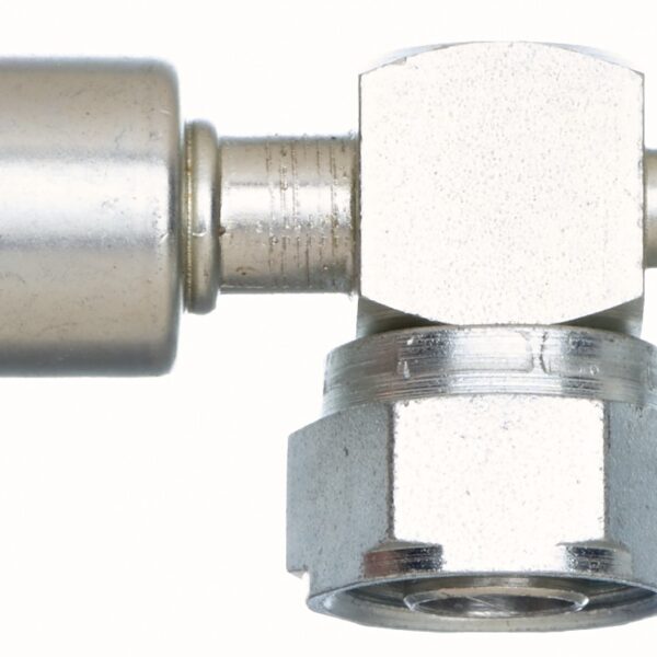 Gates G459601010S Compressor Female Tube O-Ring Nut w/ 134a Svc Port-90 Block-Stl (PolarSeal ACA)