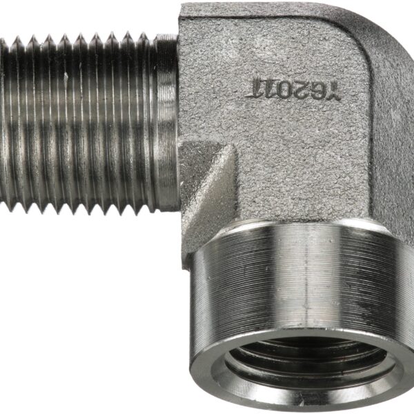 Gates G601360404 Male Pipe NPTF to Female Pipe NPTF - 90 (SAE to SAE)